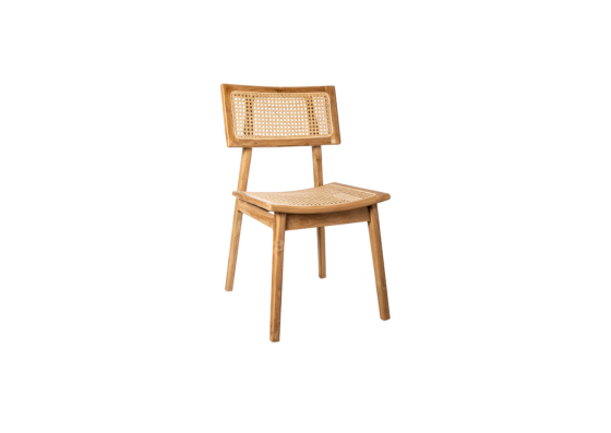 Silla robot - madera natural y ratán