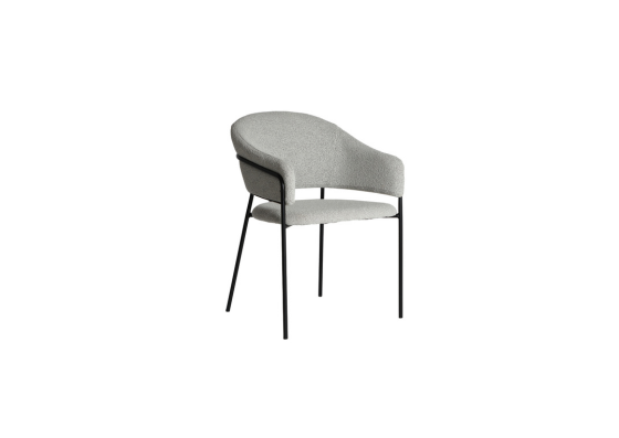 Silla tapizada gris