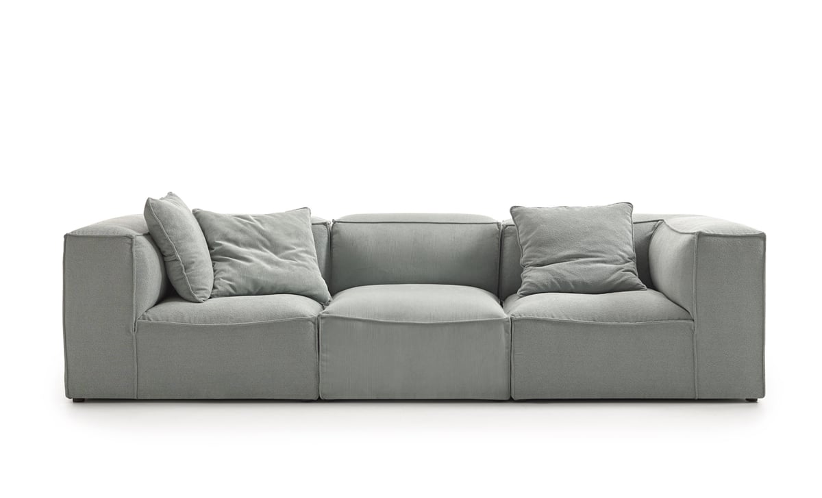 Sofá verde modular en tendencia